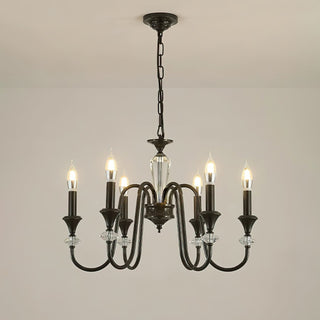 Lustra Lustre Noir & Cristal Candelabre