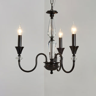 Lustra Lustre Noir & Cristal Candelabre