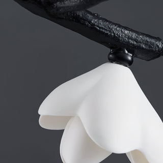 Lustra Suspension Lampe Arbre Noir et Cuivre avec Fruits Sauvages