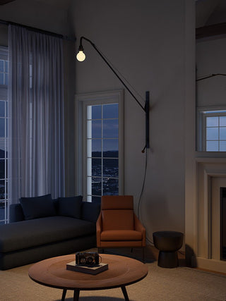 Black Long Arm Wall Lamp-Neutral Decor