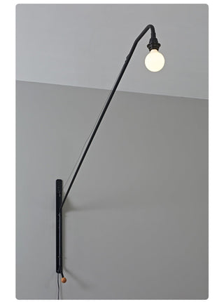 Black Long Arm Wall Lamp-Neutral Decor