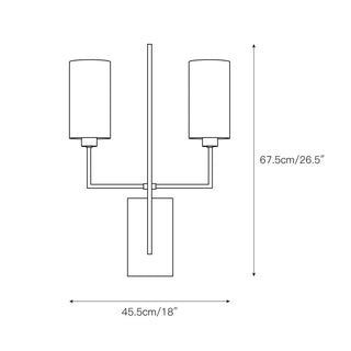 Qvistuvyj Moderne Minimaliste Métal Tissu Applique Murale