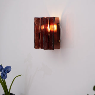 Lustra Applique Murale en Laiton Et Verre Transparent