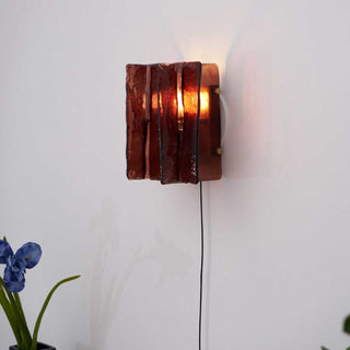 Lustra Applique Murale en Laiton Et Verre Transparent