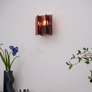 Lustra Applique Murale en Laiton Et Verre Transparent