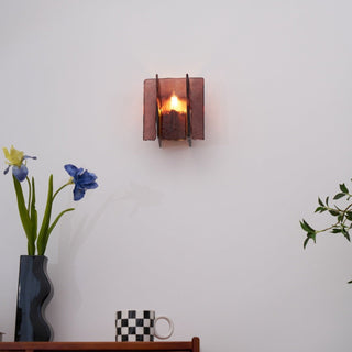Lustra Applique Murale en Laiton Et Verre Transparent