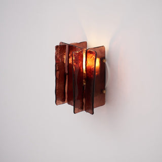 Lustra Applique Murale en Laiton Et Verre Transparent
