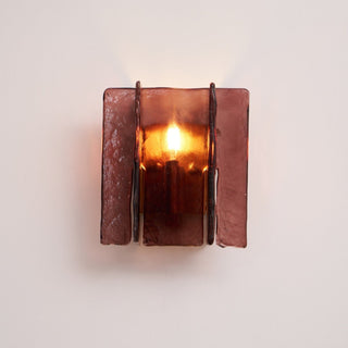 Lustra Applique Murale en Laiton Et Verre Transparent