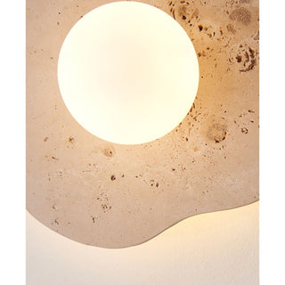 Tinduvyj Moderne Minimaliste Travertin Verre Applique Murale