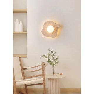 Tinduvyj Moderne Minimaliste Travertin Verre Applique Murale
