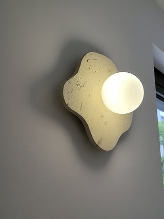 Tinduvyj Moderne Minimaliste Travertin Verre Applique Murale