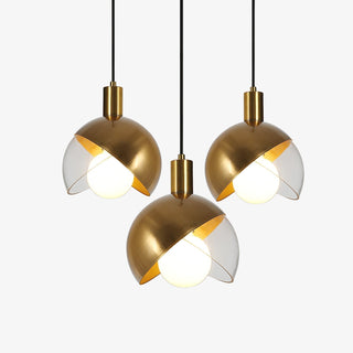 Solara Suspension Demi Dôme Globe Mid Century