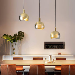 Solara Suspension Demi Dôme Globe Mid Century