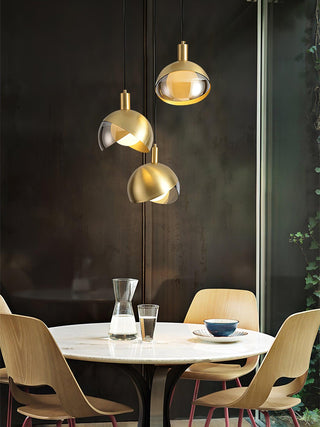 Solara Suspension Demi Dôme Globe Mid Century