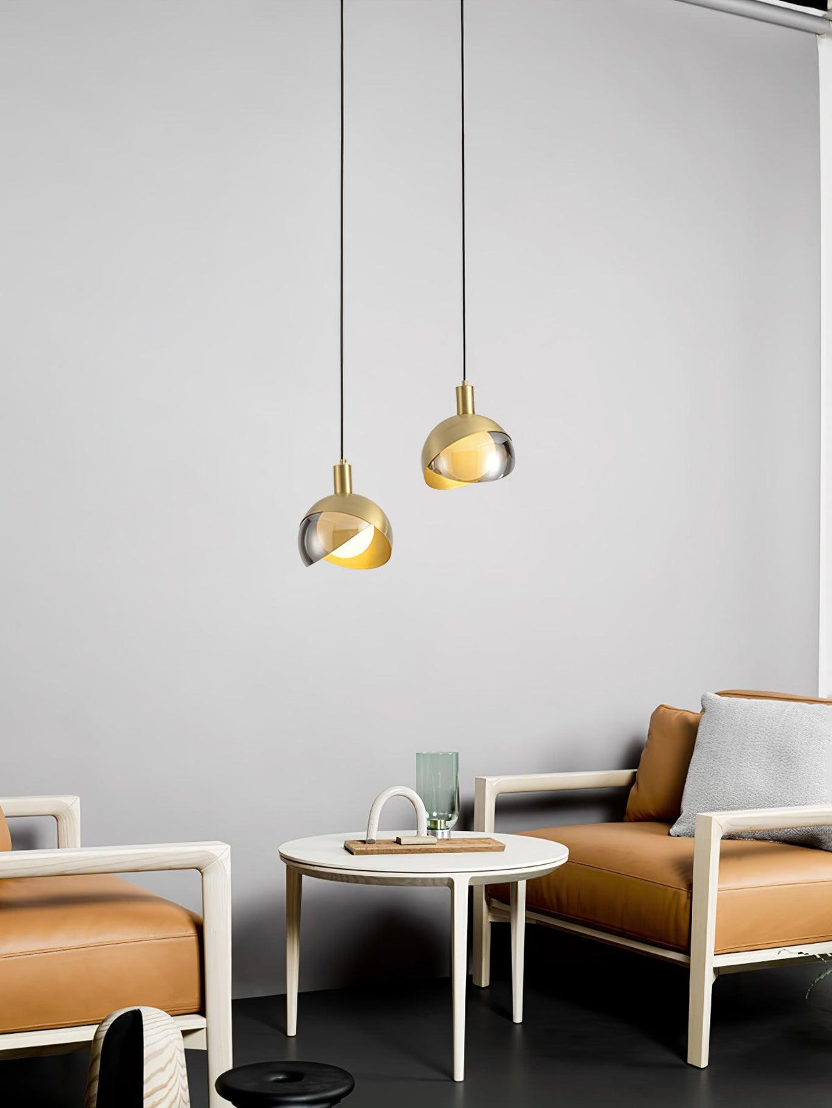 Emilenna Suspension Demi Dôme Globe Mid Century