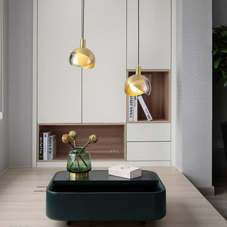 Solara Suspension Demi Dôme Globe Mid Century