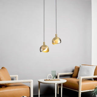 Solara Suspension Demi Dôme Globe Mid Century