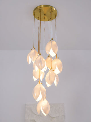 Lustra Suspension Lampe Céramique Florale Blanche