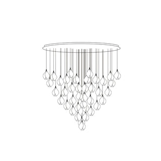 Lustra Suspension Lampe Céramique Florale Blanche