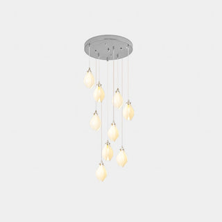 Lustra Suspension Lampe Céramique Florale Blanche