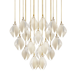 Lustra Suspension Lampe Céramique Florale Blanche