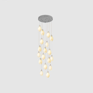 Lustra Suspension Lampe Céramique Florale Blanche