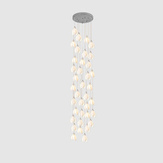 Lustra Suspension Lampe Céramique Florale Blanche