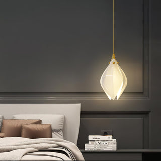 Lustra Suspension Lampe Céramique Florale Blanche