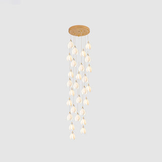 Lustra Suspension Lampe Céramique Florale Blanche