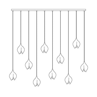 Lustra Suspension Lampe Céramique Florale Blanche