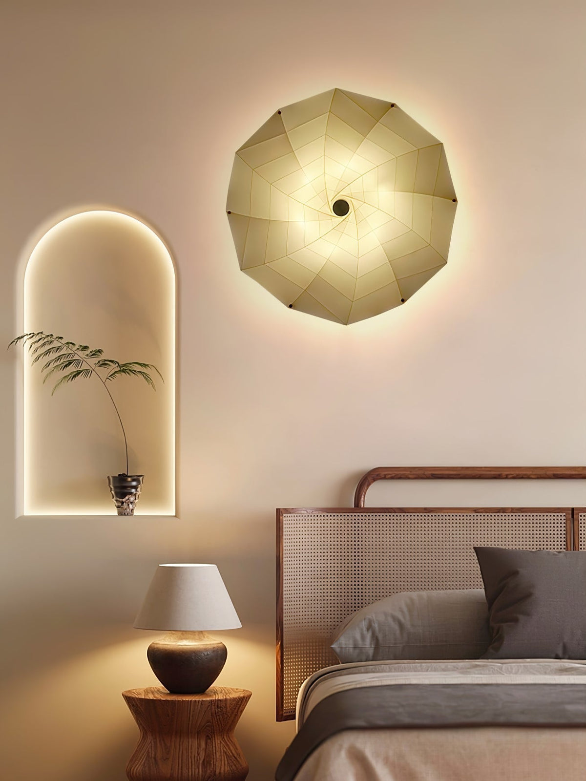 Vadorir Suspension Lumineuse en Tissu Spiralé