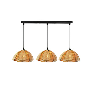 Eurvinel Élégance Floraison Rotin Tissu Suspension