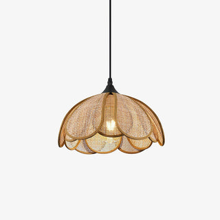 Eurvinel Élégance Floraison Rotin Tissu Suspension