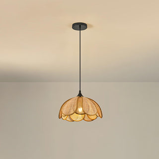 Eurvinel Élégance Floraison Rotin Tissu Suspension