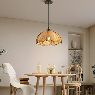 Eurvinel Élégance Floraison Rotin Tissu Suspension