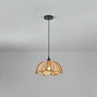 Eurvinel Élégance Floraison Rotin Tissu Suspension