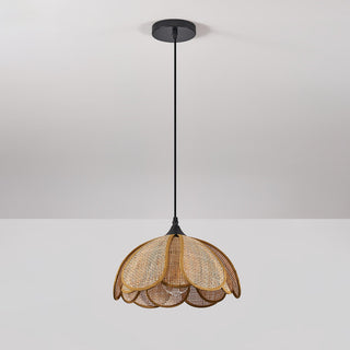 Eurvinel Élégance Floraison Rotin Tissu Suspension