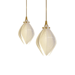 Lustra Suspension Lampe Céramique Florale Blanche