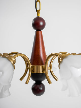 Ilvinan Lustre Bois Verre Élégance Traditionnelle