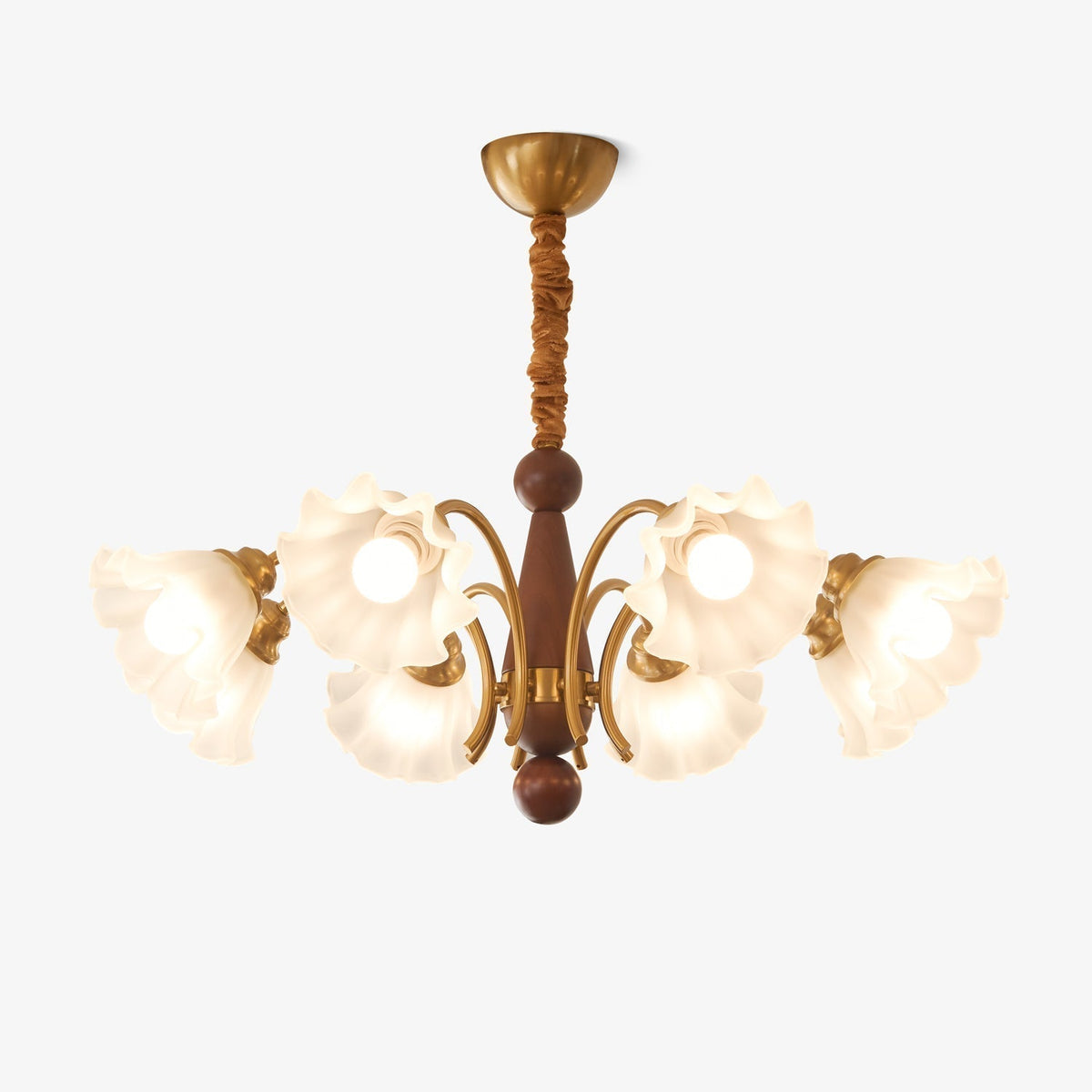 Verora Lustre Bois Verre Élégance Traditionnelle
