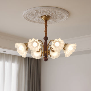 Ilvinan Lustre Bois Verre Élégance Traditionnelle