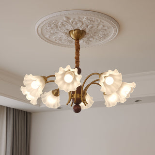 Ilvinan Lustre Bois Verre Élégance Traditionnelle