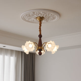 Ilvinan Lustre Bois Verre Élégance Traditionnelle