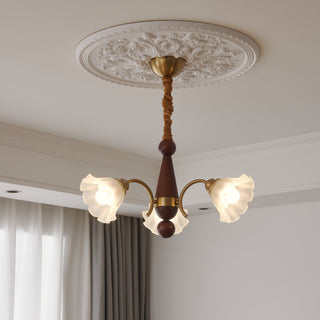 Ilvinan Lustre Bois Verre Élégance Traditionnelle