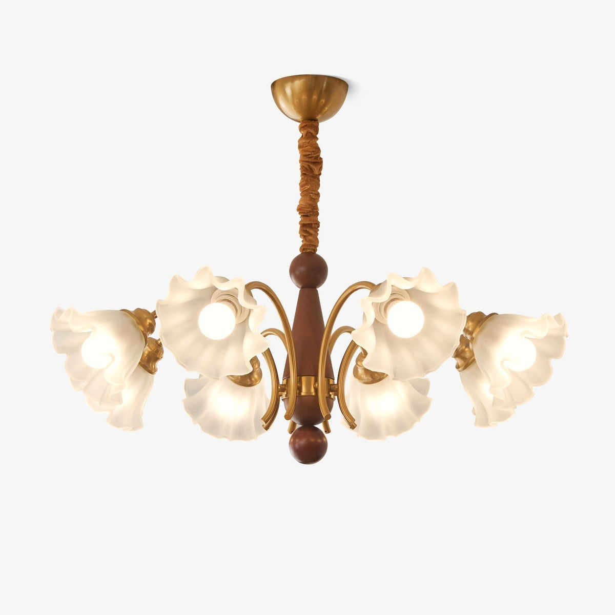 Verora Lustre Bois Verre Élégance Traditionnelle