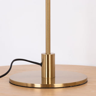Rinelette Lampe de Table Verre Clair Ombrelle Bois Base