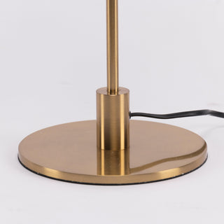 Rinelette Lampe de Table Verre Clair Ombrelle Bois Base