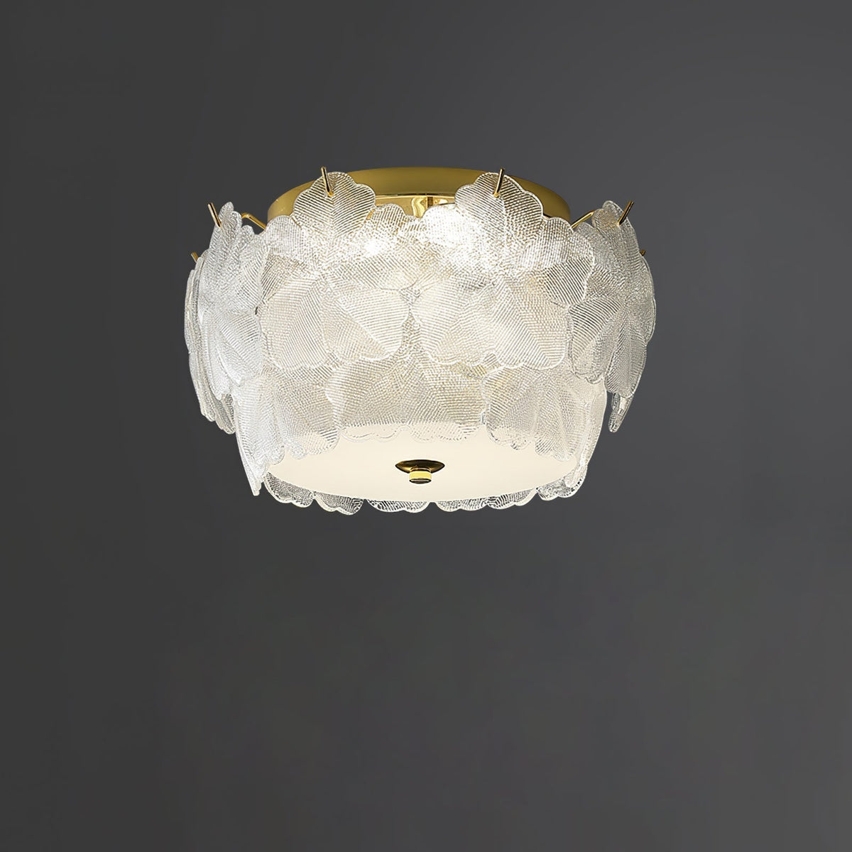 Quinona Lampe de Plafond en Verre Cluster de Fleurs