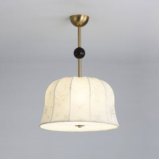 Avnoren Suspension Blossom Curve en Tissu Et Bois