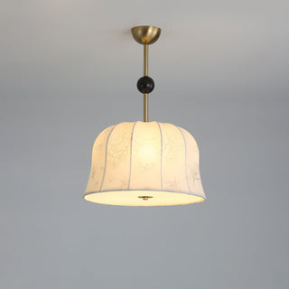Avnoren Suspension Blossom Curve en Tissu Et Bois